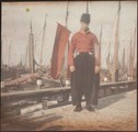 1910 08 Hollande Rotterdam vieux marin et le port