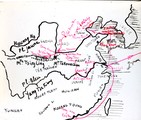 1898 09 Chine carte du voyage de Félix Leprince-Ringuet dans les provinces du Nord