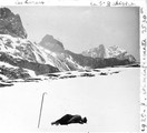1925 07 11 col de la Plagnette 2530 m Renée-Marie L.R et le Grand Galibier