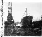 1933 07 05 Suède Göteborg lancement d'un pétrolier de 10 000 t