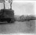 1915 06 05 le 9eme groupe de 120 - long tracteur en route vers le front