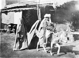 1897 09 15 Ouzbékistan SamarKand Sarte et son mioche et âne suivi de 2 musulmanes à lwed