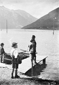 1905 07 30 Autriche lac Achensee trois petits tyroliens à Suspitze